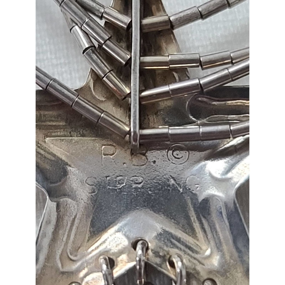 🌻Bogo 50%Vintage "NA" SignedRB Silver Necklace - Picture 4 of 5